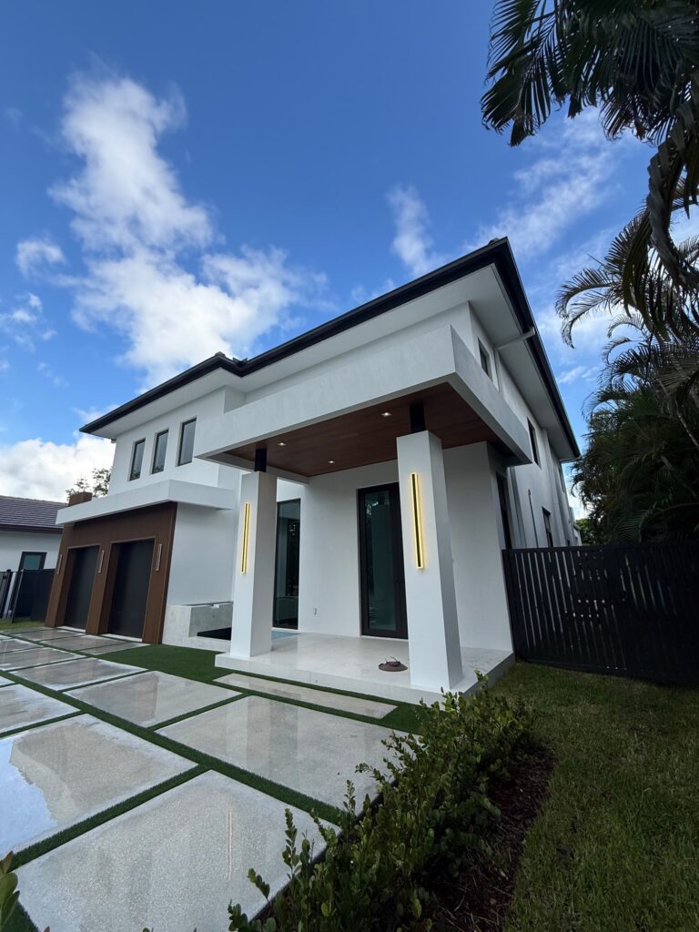 Rainwater drainage fitted to a property in Miami Gardens, Florida