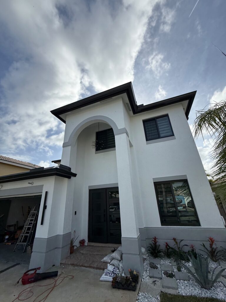 Residential gutter system installed in Hialeah, Florida