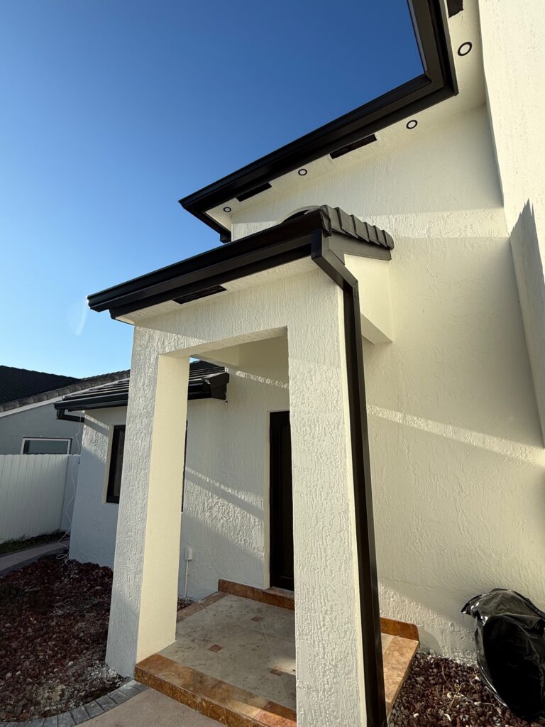 Residential gutter system installed in Hialeah, Florida