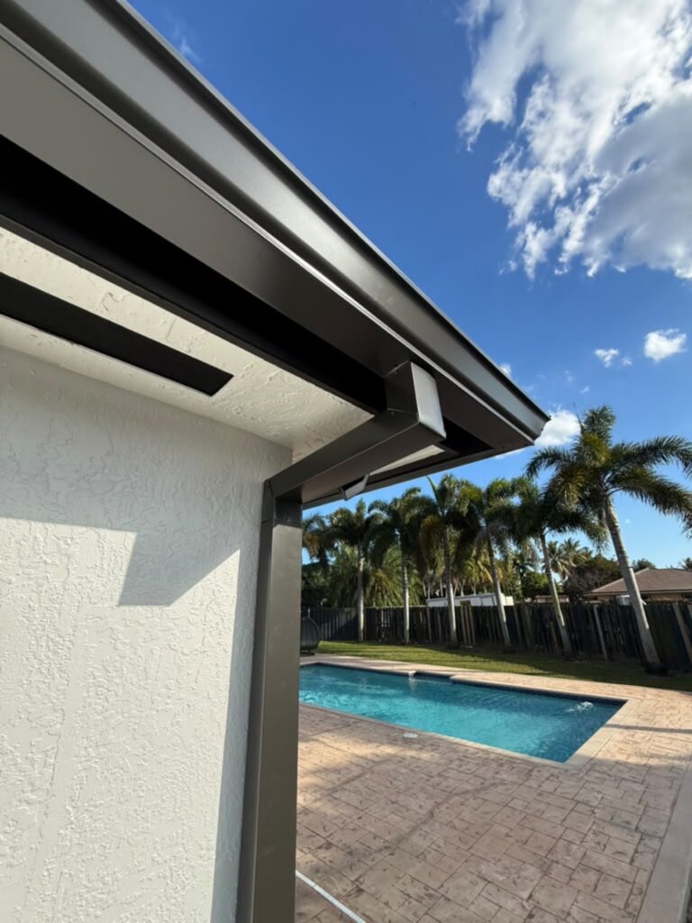 Fascia and gutter line completed in Fort Lauderdale, Florida