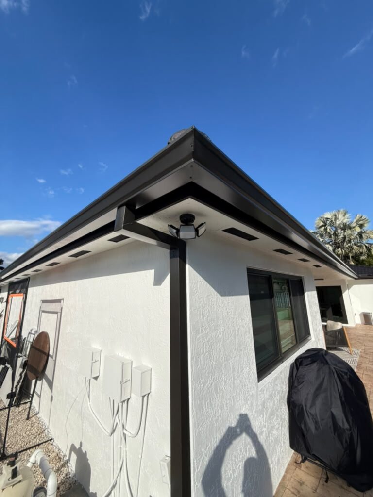 Residential gutter system installed in Hialeah, Florida
