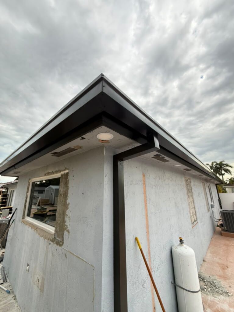 Guttering and downspout fitted by Joya General Services in Miami Gardens, Florida