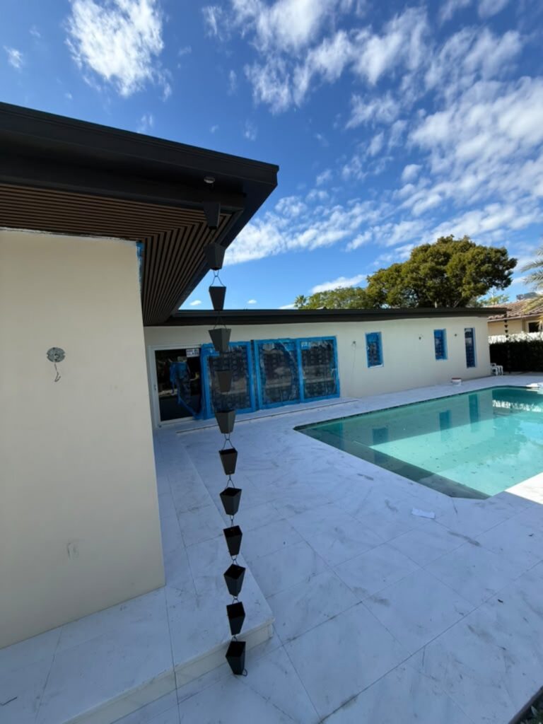 Fascia and gutter line completed in Fort Lauderdale, Florida