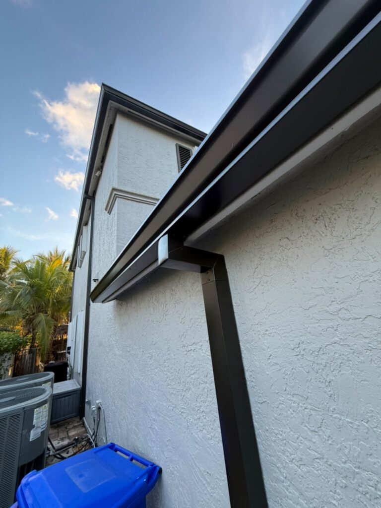 Gutter and downspout work completed in Hialeah, Florida