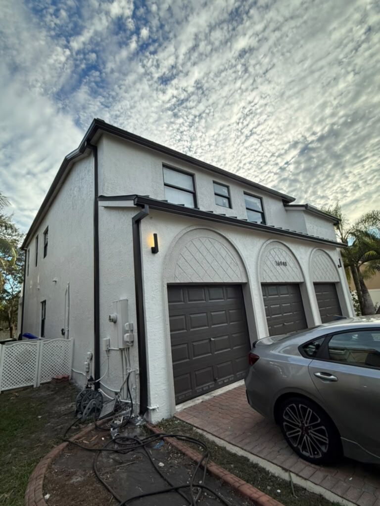 Rainwater drainage fitted to a property in Miami Gardens, Florida