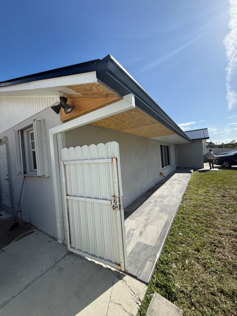 Guttering and downspout fitted by Joya General Services in Miami Gardens, Florida