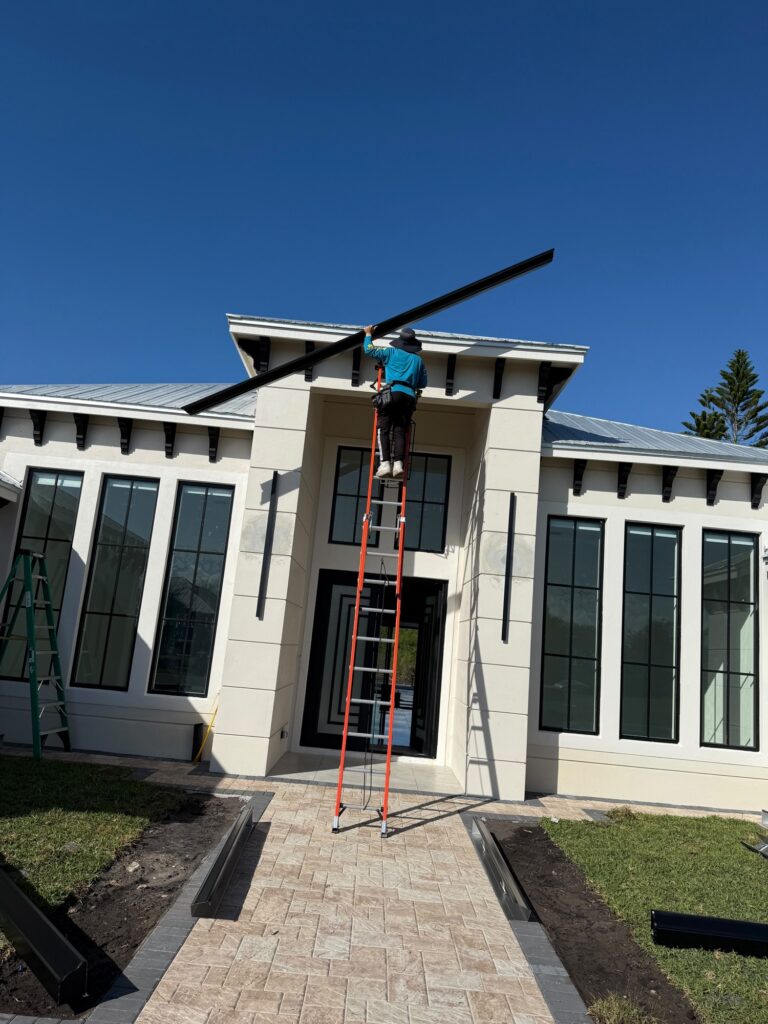 Residential gutter system installed in Hialeah, Florida