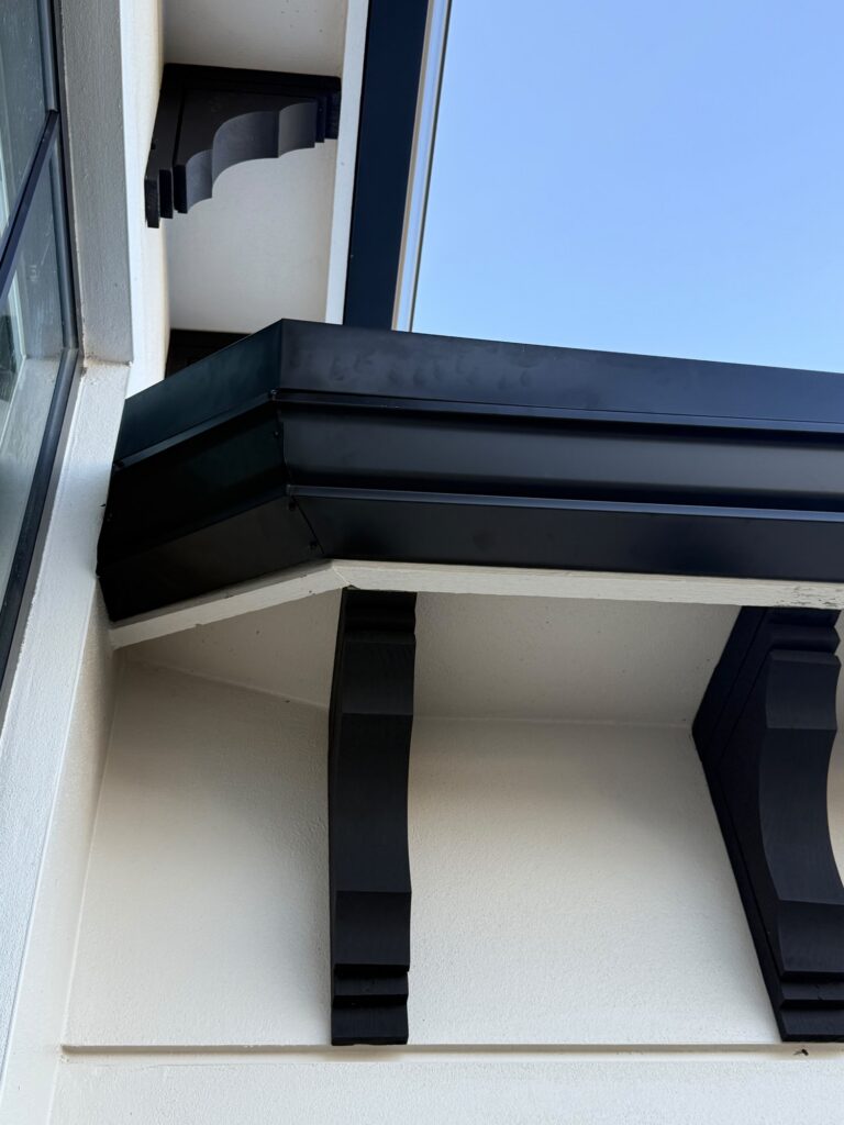 Seamless gutter installation on a home in Opa-locka, Florida