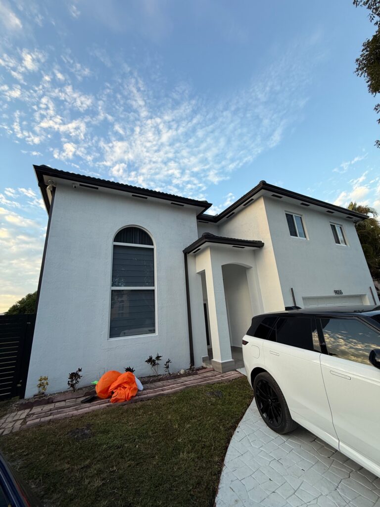 Residential gutter system installed in Hialeah, Florida