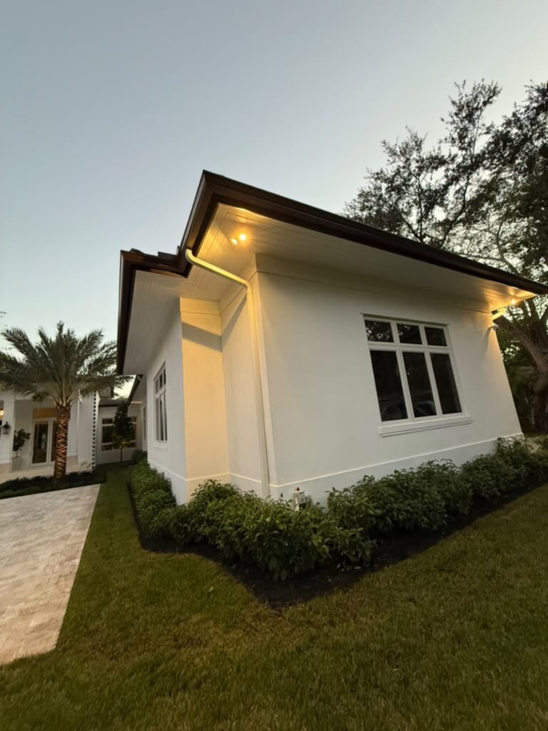 Rainwater drainage fitted to a property in Miami Gardens, Florida
