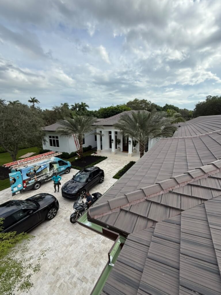 Residential gutter system installed in Hialeah, Florida