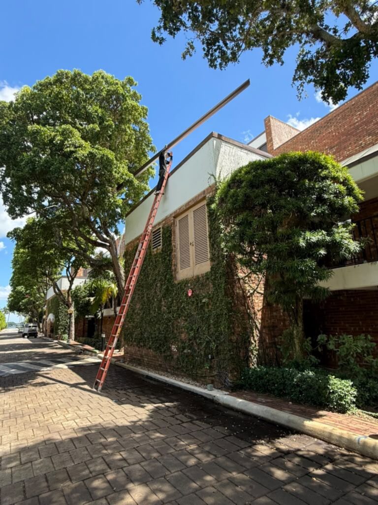 Residential gutter system installed in Hialeah, Florida