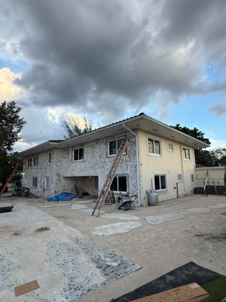 Guttering and downspout fitted by Joya General Services in Miami Gardens, Florida