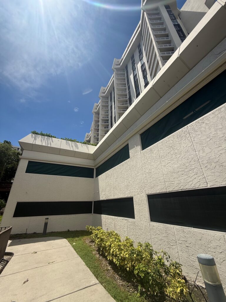 New gutter run fitted along a roofline in Miami, Florida